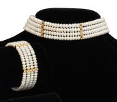 CULTURED PEARL, GEMSTONE & GOL