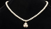 CULTURED PEARLS WITH 14K AND D