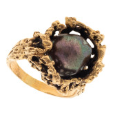 CULTURED TAHITIAN PEARL, 14K Y