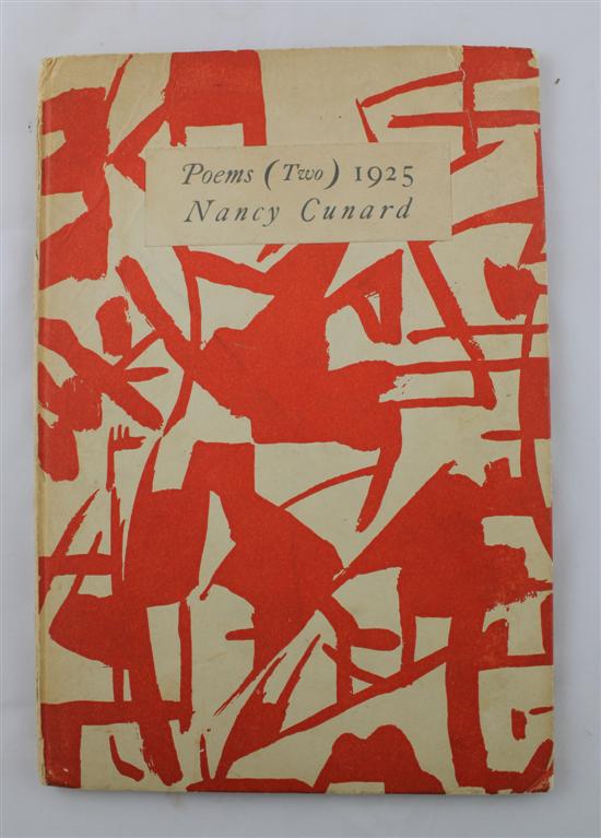 CUNARD (N) POEMS (TWO) 1925
