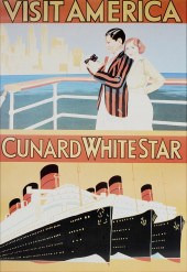 CUNARD WHITE STAR POSTER & OCE