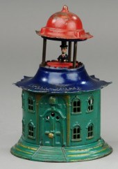 CUPOLA WITH BOWLING MAN MECHAN