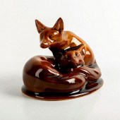 CURLED FOXES - ROYAL DOULTON K