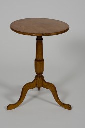 Curly Maple Candlestand Americ