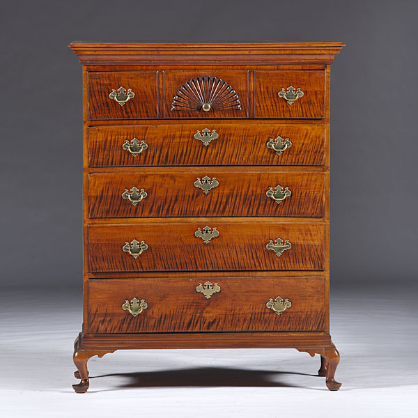 Curly Maple Chest of Drawers
