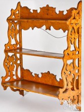 CURLY MAPLE HANGING SHELF, 19T
