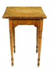 CURLY MAPLE STAND, 20TH C. CON