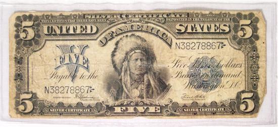 CURRENCY: $5 Large Size Silver