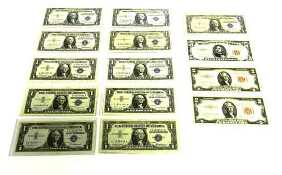 CURRENCY: Lot of 11 $1 Small size