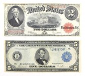 CURRENCY: LOT OF 2 BANK NOTES.