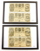 CURRENCY: LOT OF 4 BROKEN BANK