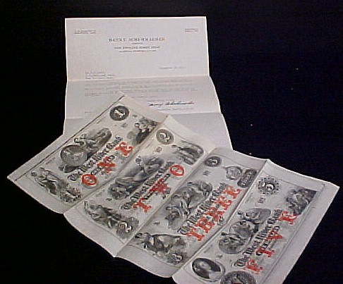 CURRENCY: Uncut Sheet of Four