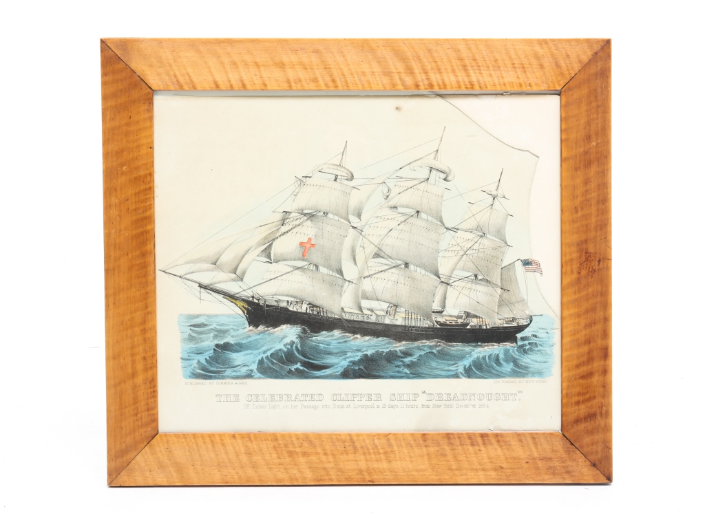 CURRIER AND IVES "DREADNOUGHT" SHIP