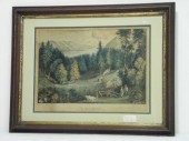 Currier and Ives hand colored