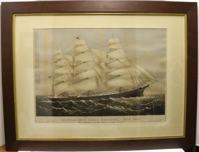 CURRIER AND IVES HAND COLORED
