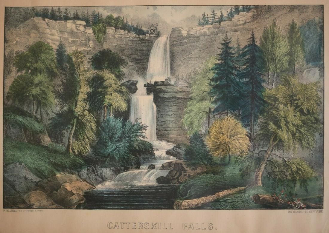 CURRIER AND IVES HAND COLORED