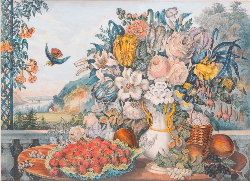 CURRIER AND IVES PRINT "LANDSCAPE
