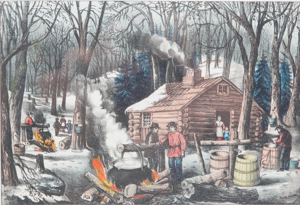 CURRIER AND IVES PRINT "MAPLE