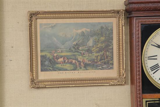 CURRIER AND IVES PRINT. ''The Rocky