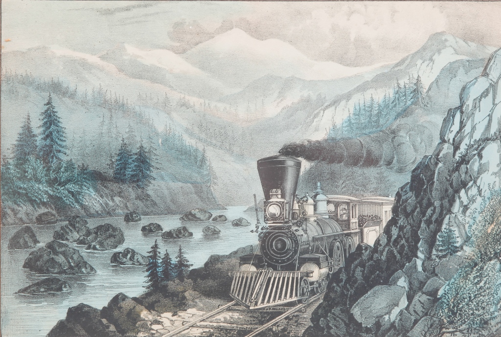 CURRIER AND IVES PRINT "THE ROUTE
