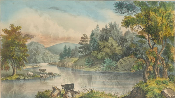Currier and Ives print: "View on
