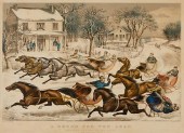 CURRIER & IVES "BRUSH FOR THE