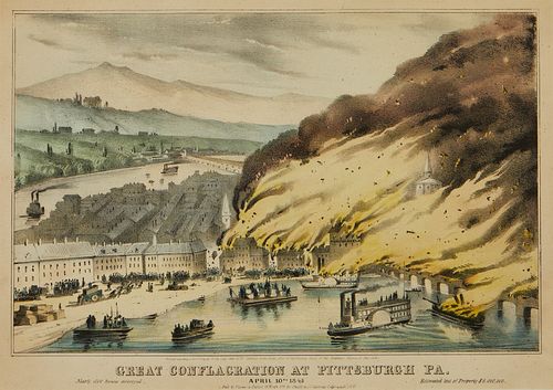 CURRIER & IVES "GREAT CONFLAGRATION