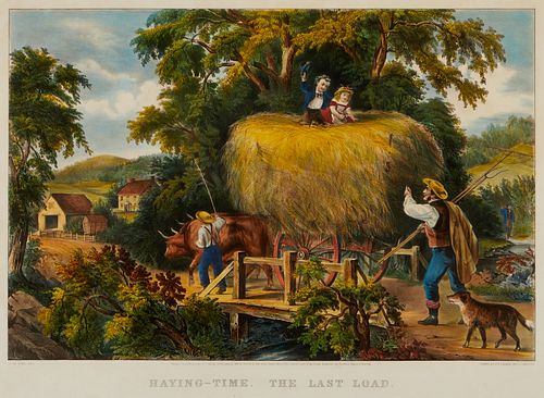 CURRIER & IVES "HAYING-TIME: THE