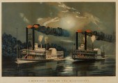 CURRIER & IVES "MIDNIGHT RACE