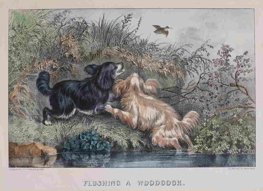 CURRIER & IVES PRINT FLUSHING A