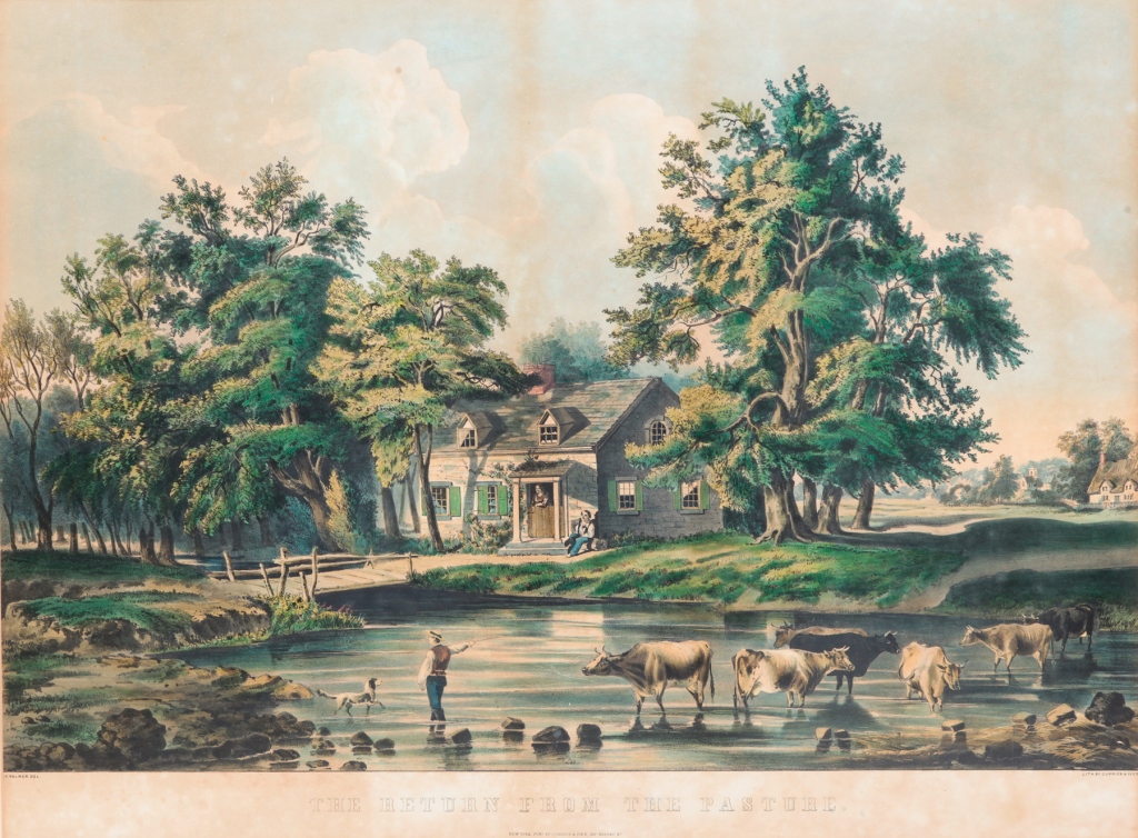 CURRIER & IVES PRINT, "RETURN