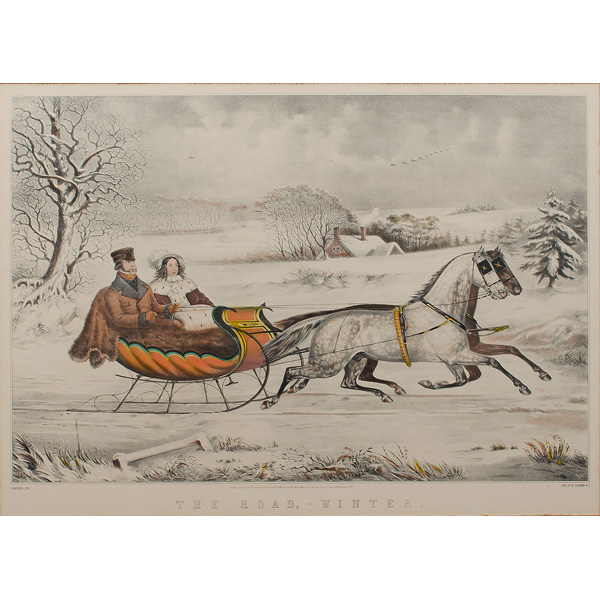 Currier & Ives The Road - Winter