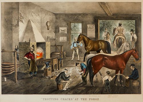 CURRIER & IVES "'TROTTING CRACKS'