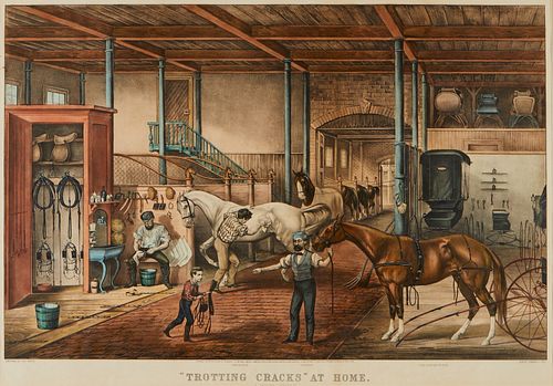 CURRIER & IVES "TROTTING CRACKS