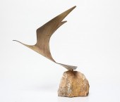 CURTIS JERE BRASS BIRD MID-CEN
