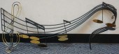 CURTIS JERE BRASS HANGING MUSI