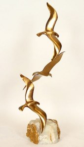 CURTIS JERE BRONZE FLOCK SEAGU
