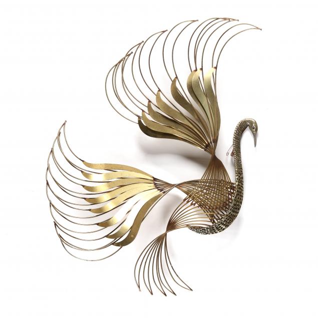 CURTIS JERE, PEACOCK WALL SCULPTURE