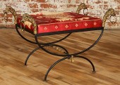 CURULE FORM IRON BENCH BRONZE