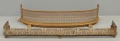Curved brass fireplace screen