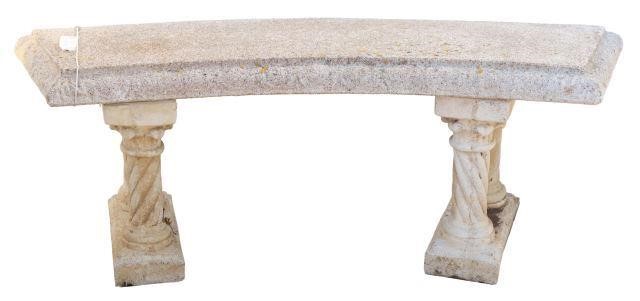 CURVED SPIRALED BASE CAST STONE