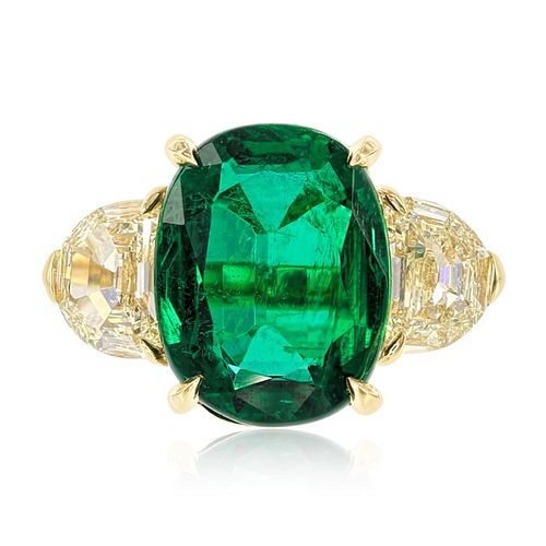CUSHION EMERALD RING6.31ct