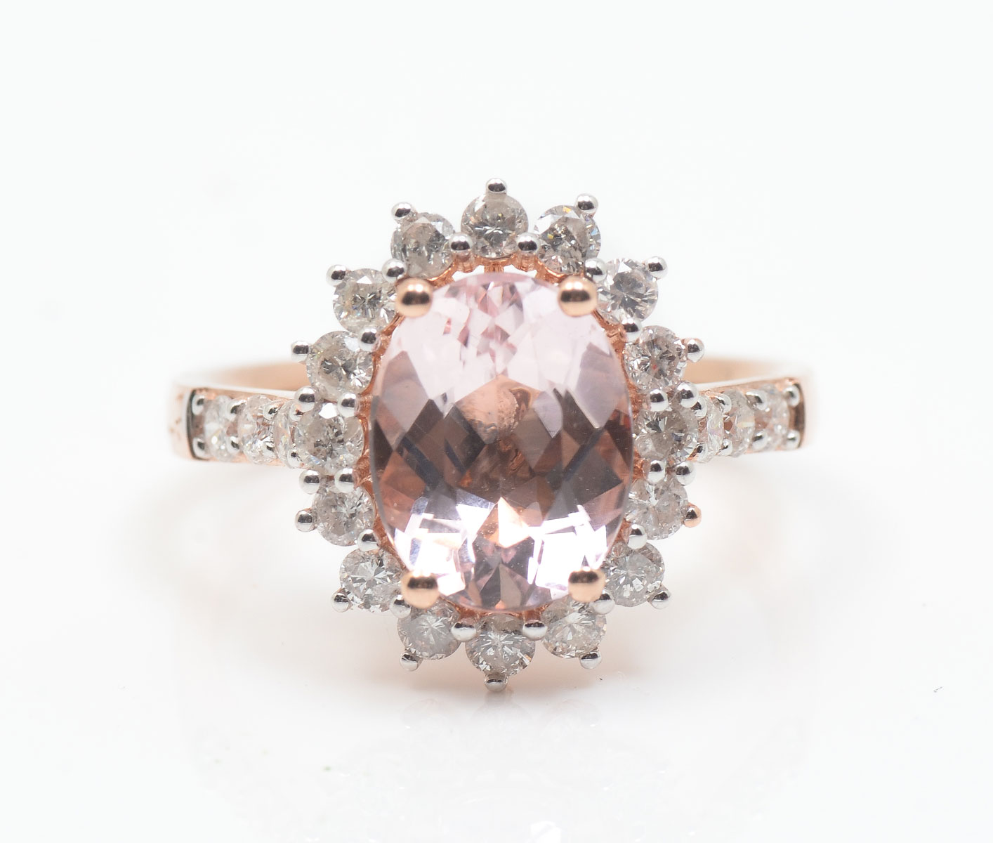 CUSTOM 14K ROSE GOLD MORGANITE &