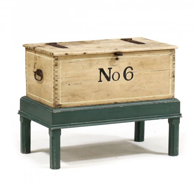 CUSTOM ANTIQUED PAINTED BOX ON