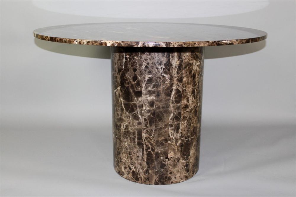 CUSTOM BROWN AND WHITE MARBLE