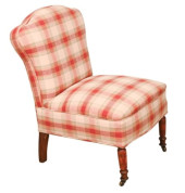 CUSTOM CHECKERED UPHOLSTERED S