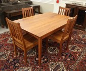CUSTOM CHERRY DINING TABLE AND