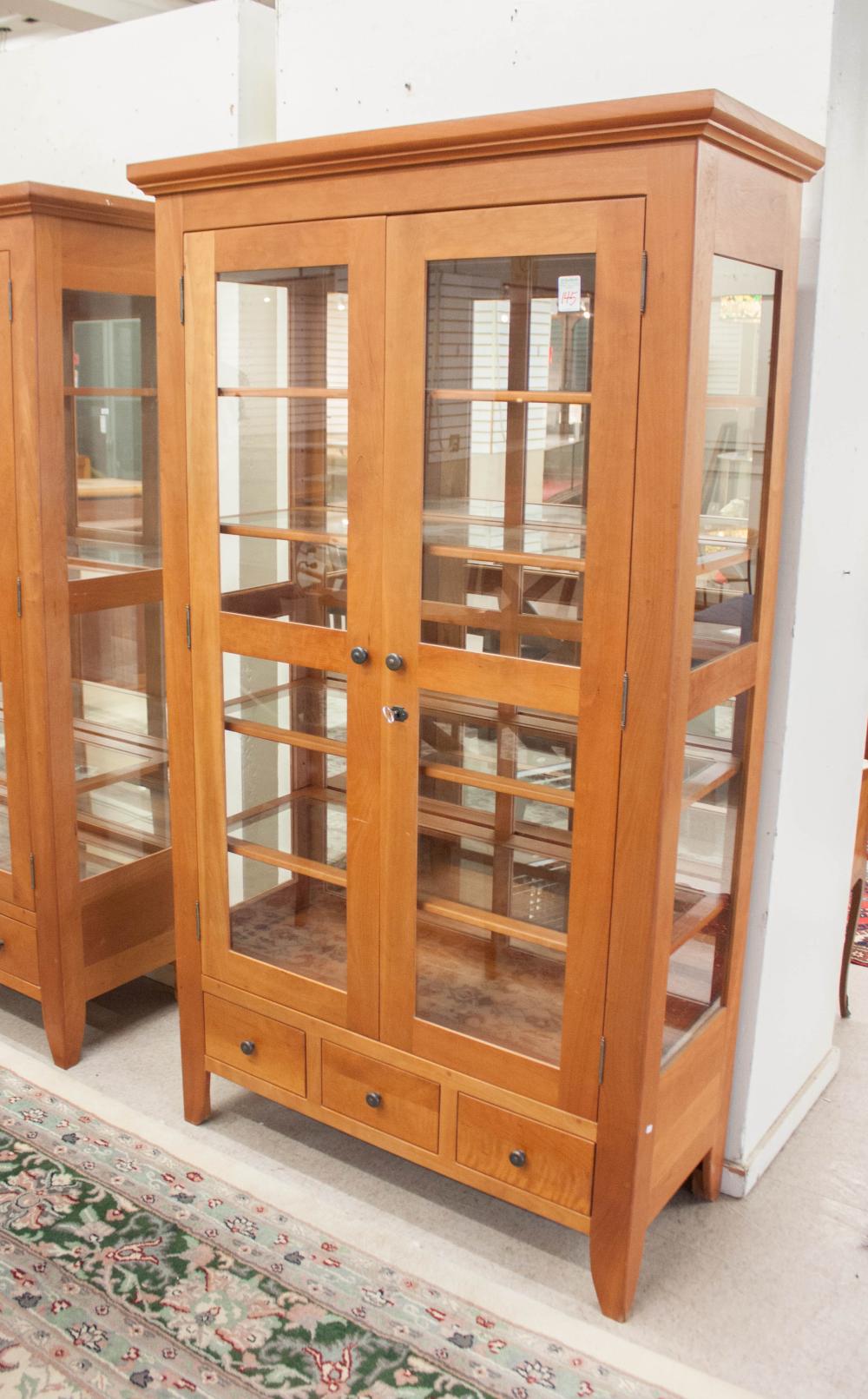 CUSTOM CHERRYWOOD AND GLASS CHINA