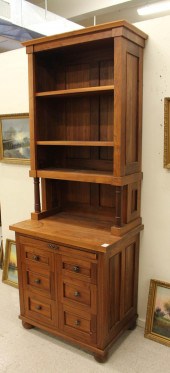 CUSTOM CRAFTED WALNUT BOOKCASE