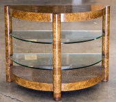 CUSTOM DEMILUNE CONSOLE TABLEC
